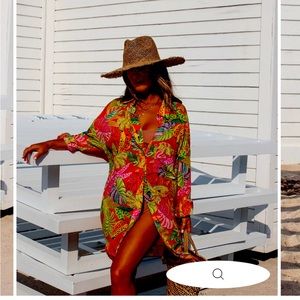 Vici floral button down dress NWOT